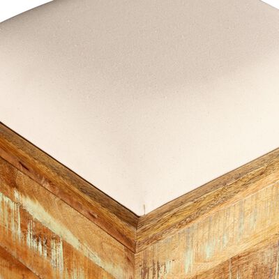 vidaXL Storage Bench Solid Reclaimed Wood 15.7"x15.7"x17.7"