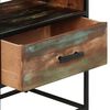 vidaXL Bed Cabinet Multicolor Recycled mixed wood and iron Bed Cabinet