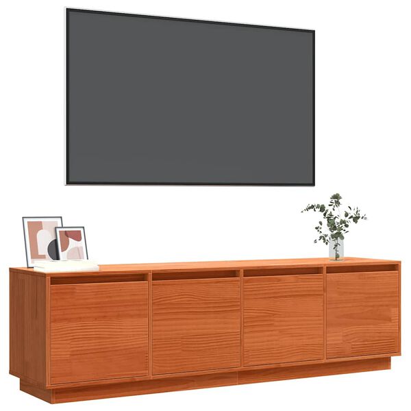 vidaXL TV Cabinet Brown 61.42 x 14.57 x 17.72 in Engineered Wood