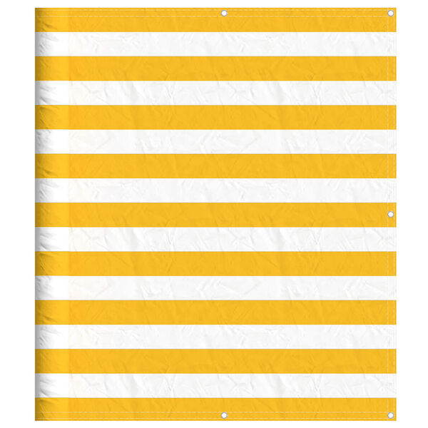 vidaXL Balcony Screen Yellow and White Stripe 120x700 cm