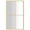 vidaXL Walk-in Shower Wall with Clear ESG Glass Gold 46.5"x76.8"