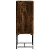 vidaXL Side Cabinet Smoked oak Engineered wood with glass and steel Medium