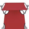 vidaXL Sunlounger Red Powder-coated aluminum Standard