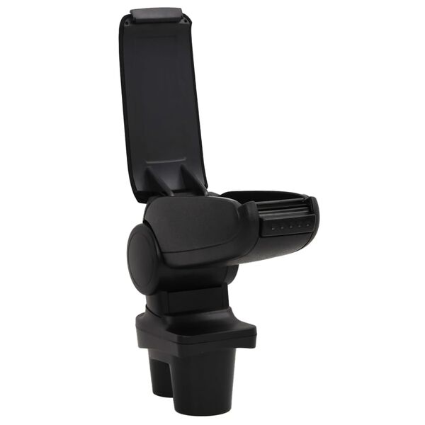 vidaXL Car Armrest Black 5.1"x14.2"x(11.8"-18.1") ABS