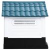 vidaXL Dog House Blue, White, Black Polypropylene 22.4 x 26.8 x 26.0 in