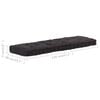 vidaXL Pallet Cushion Black 100% cotton with cotton mix filling Medium