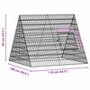 vidaXL Rabbit Cage Silver 215 x 100 x 85 cm Galvanised Steel