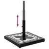 vidaXL Parasol Base Black and White Powder-coated iron, ceramic 26.4 lbs