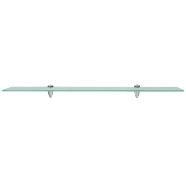 vidaXL Floating Shelf Clear Tempered safety glass, Zinc alloy 31.5x3.9 in