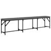 vidaXL Dining Bench Dark Grey Steel, 100% polyester fabric Large Durable