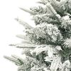 vidaXL Artificial Christmas Tree Green with white flocked snow PVC Medium