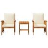 vidaXL Garden Sofa Set with Cushion 3 pcs Brown solid acacia wood