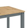 vidaXL Dining Table Panama Gray Solid Pine Wood 70.9x35.4x29.5 in