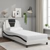 vidaXL Bed White and Black