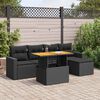 vidaXL Garden Sofa Set Black PE rattan Large Modular Garden Sofa Set