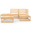 vidaXL Garden Lounge Set Natural Wood Color Solid Pine Wood 5 Piece