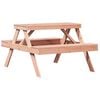 vidaXL Picnic Table Natural Wood Solid Douglas Fir Wood Medium Durable