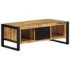 vidaXL Coffee Table Natural Wood Solid Mango Wood, Iron Medium