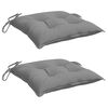 vidaXL Chair Cushion Set of 2 Grey Oxford fabric (100% polyester)