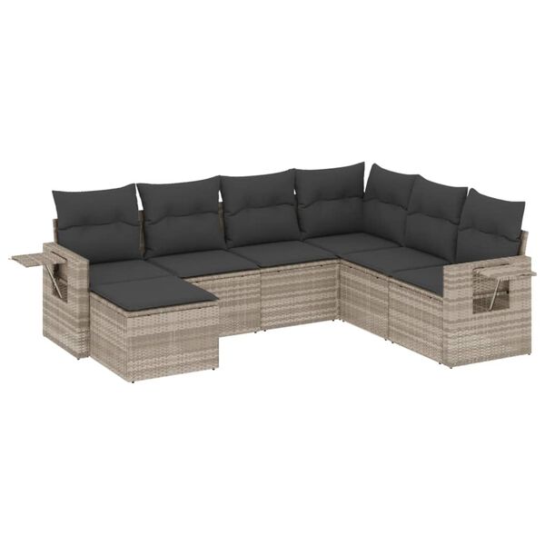 vidaXL Garden Sofa Set Light grey, Dark grey