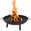 vidaXL Fire Pit 26.6"x22.8"x8.9" Steel