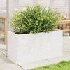 vidaXL Garden Planter White Solid pinewood 35.4 x 15.7 x 17.9 in