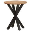 vidaXL Side Table Natural wood tones; Black legs