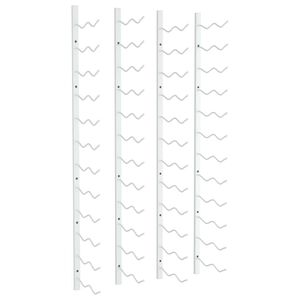 vidaXL Wall Mounted Wine Rack for 24 Bottles 2 pcs White Iron