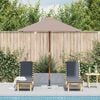 vidaXL Garden Parasol Taupe Laminated bamboo and hardwood, fabric