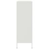 vidaXL Highboard White Steel Standard Highboard Rectangular