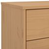 vidaXL Drawer Cabinet Brown Solid pine wood Medium Drawer Cabinet