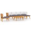 vidaXL Garden Lounge Set Dark grey Solid acacia wood