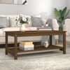 vidaXL Coffee Table Honey Brown Solid pine wood
