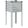vidaXL Garden Planter Galvanized Galvanized Steel 17.7 x 17.7 x 34.6 in