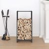 vidaXL Firewood Rack Anthracite 15.7x11.8x31.5" Cold-rolled steel