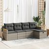 vidaXL Garden Sofa Set Grey