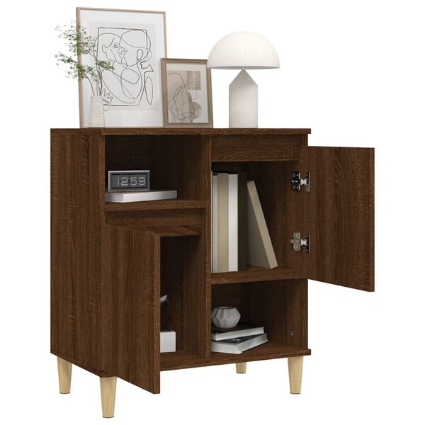 vidaXL Sideboard Brown Oak Engineered Wood Medium Sideboard