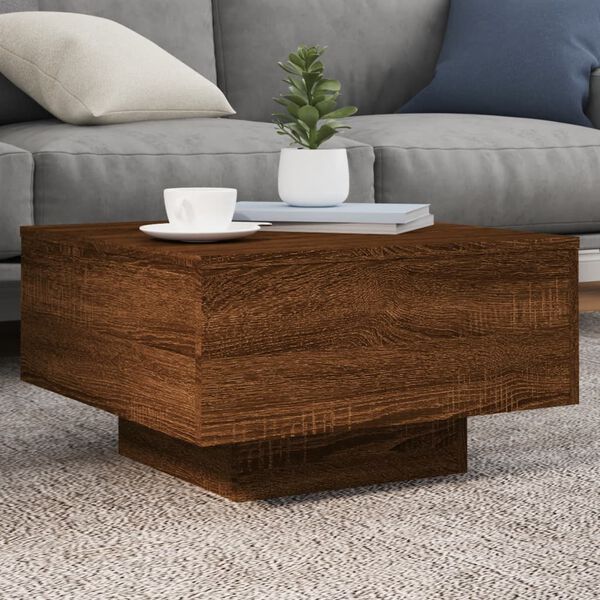 vidaXL Coffee Table Brown Oak Engineered Wood Medium Durable