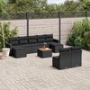 vidaXL Garden Sofa Set Black