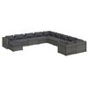 vidaXL Garden Lounge Set Poly rattan: Grey, Cushion: Anthracite
