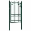 vidaXL Fence Gate with Spikes Steel 40.6x53.0" Green