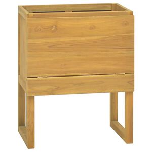 vidaXL Bathroom Cabinet Natural Teak Solid Teak Wood Medium