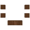vidaXL TV Wall Cabinet Brown oak Engineered wood Medium TV Wall Cabinet