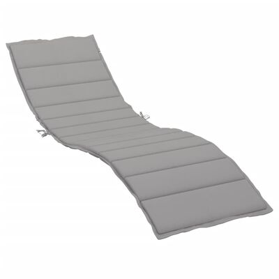 vidaXL Sun Lounger Cushion Gray 78.7"x23.6"x1.2" Oxford Fabric