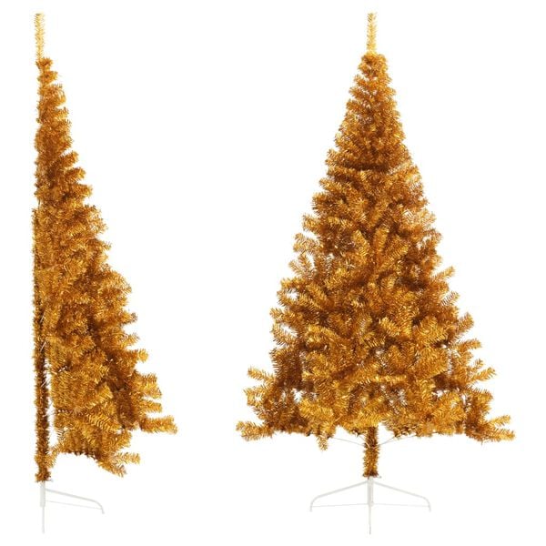 vidaXL Christmas Tree Gold PET Large Artificial Christmas Tree