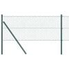 vidaXL Hexagon Fence Green 0.8 x 50 m Steel