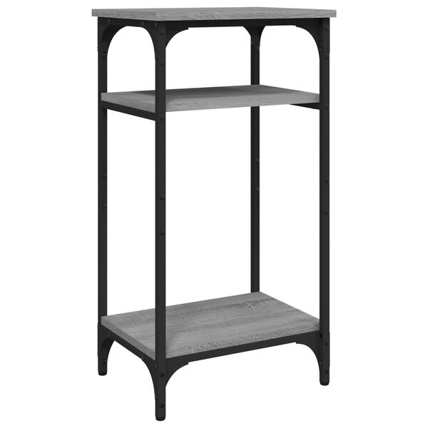 vidaXL Side Table Grey Sonoma Engineered Wood, Steel Medium