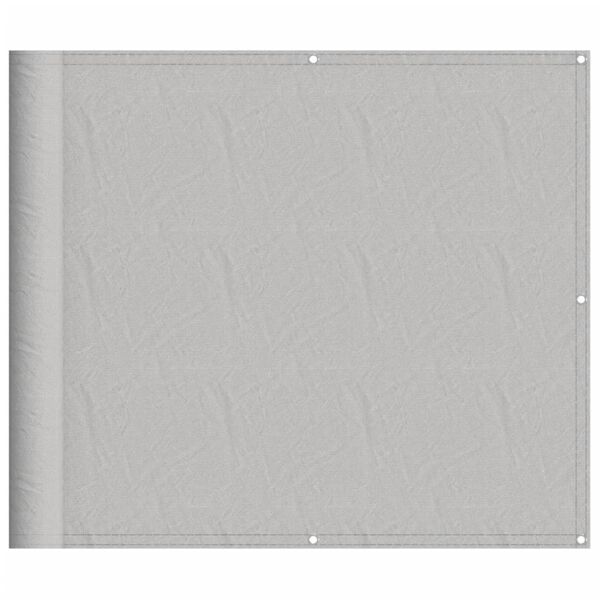vidaXL Balcony Screen Light Grey 35.4x196.9" 100% Polyester Oxford