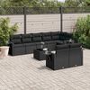 vidaXL Garden Sofa Set Black