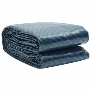 vidaXL Pool Cover Black and Blue Thick PE film with air chambers Large